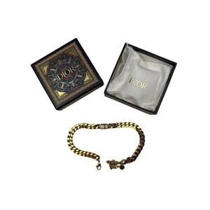 Christian Dior Daneuse Etoille CD Choker Necklace in Gold Finish